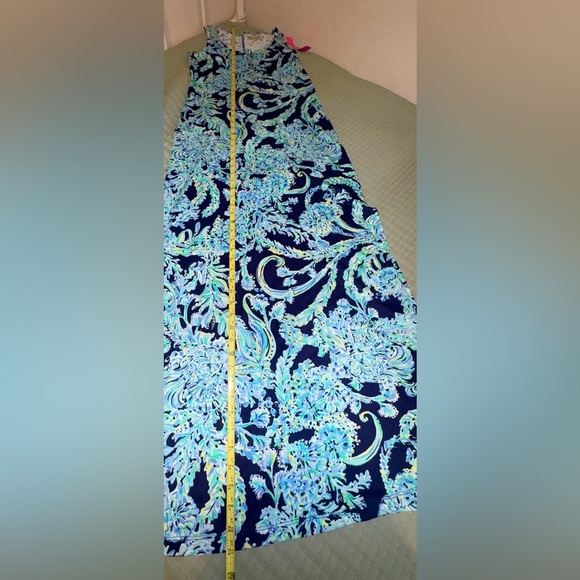 Lilly Pulitzer Merril Maxi Dress small in High Tide Navy Scuba Doo. NWT - Picture 15 of 15